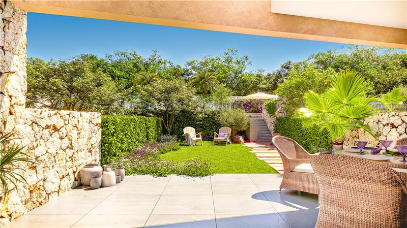 Brand-new townhouse with terrace and private garden in a residential complex with communal swimming pool