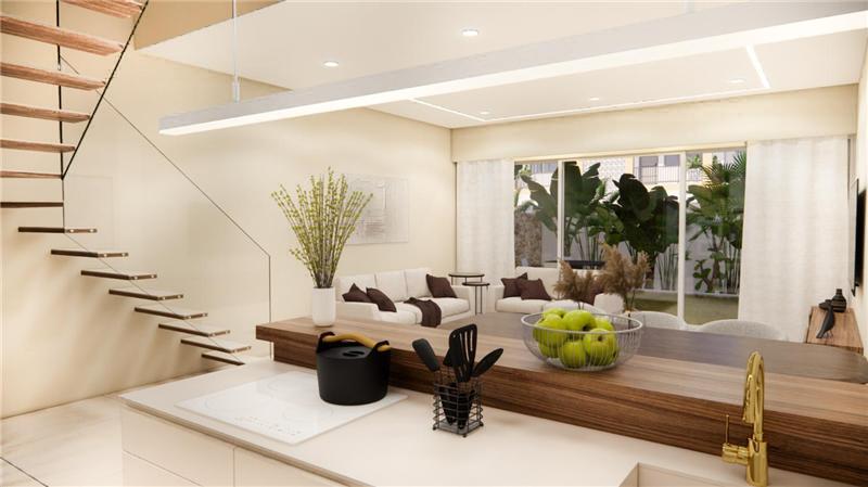 Brand new. Duplex ground-floor apartment with jacuzzi just a few metres from the sea.